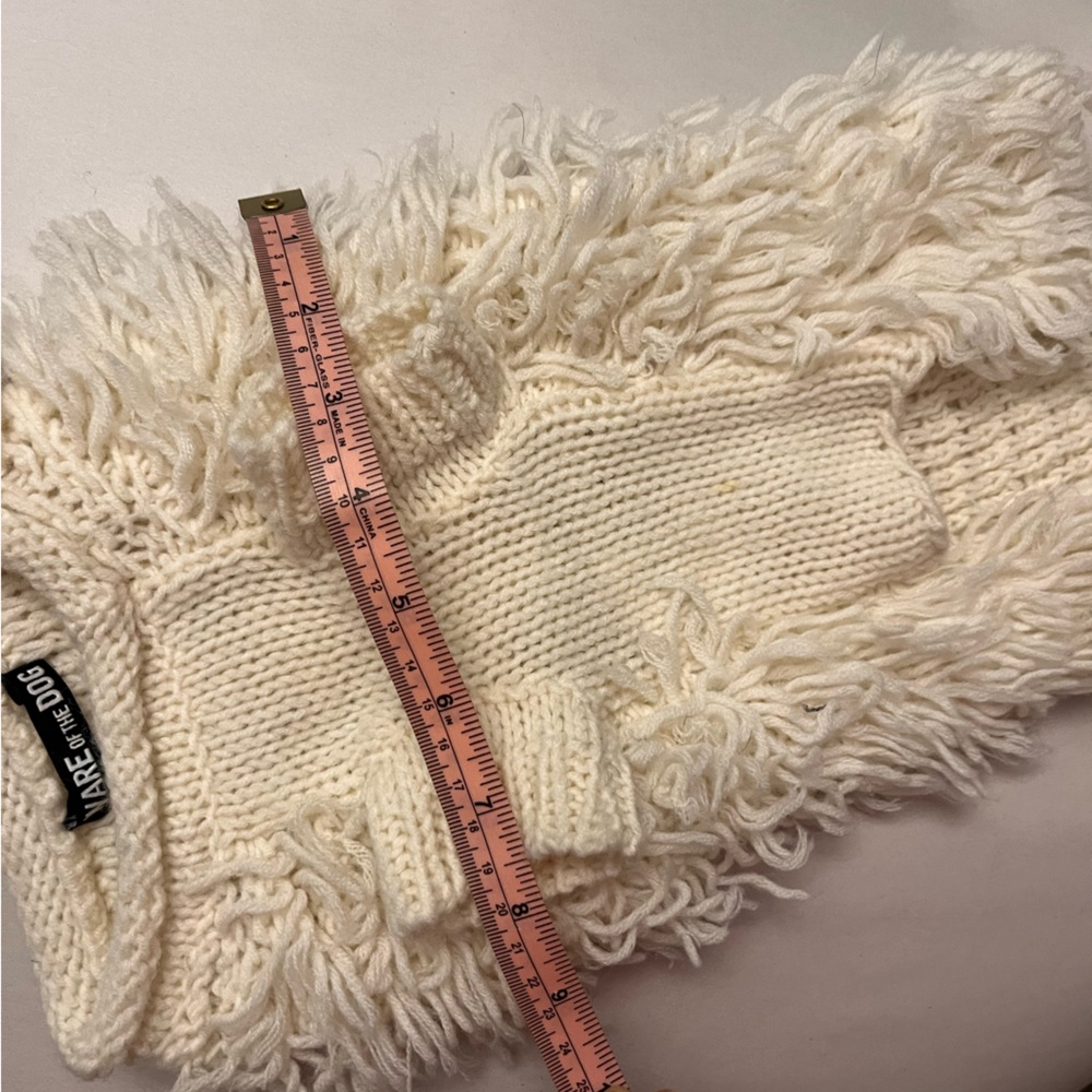 Ware of the Dog Small Hairy Hand Knit Dog Sweater NWT - Picture 14 of 15